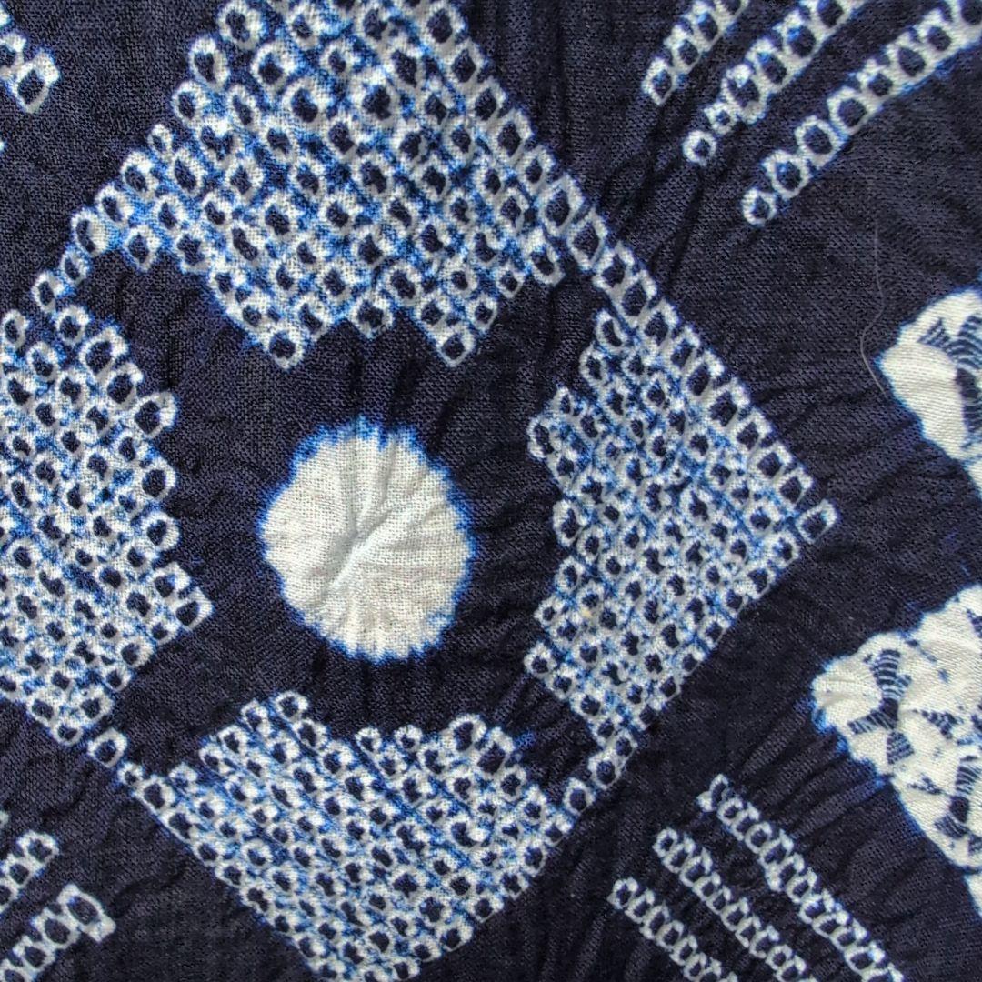 濱文子様ご購入高級有松絞り　肩当て居敷き当て付き　一部しつけ糸有り美品