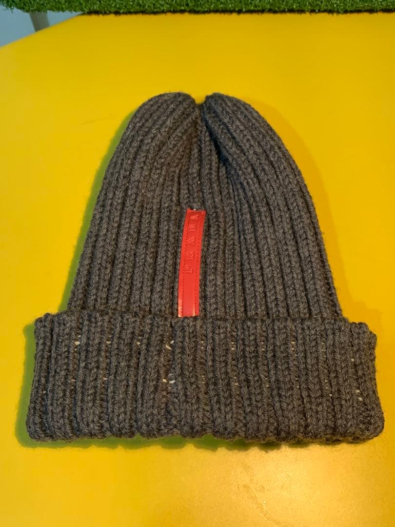 PRADA プラダ ニット帽 グレー メンズ レディース ユニセックス