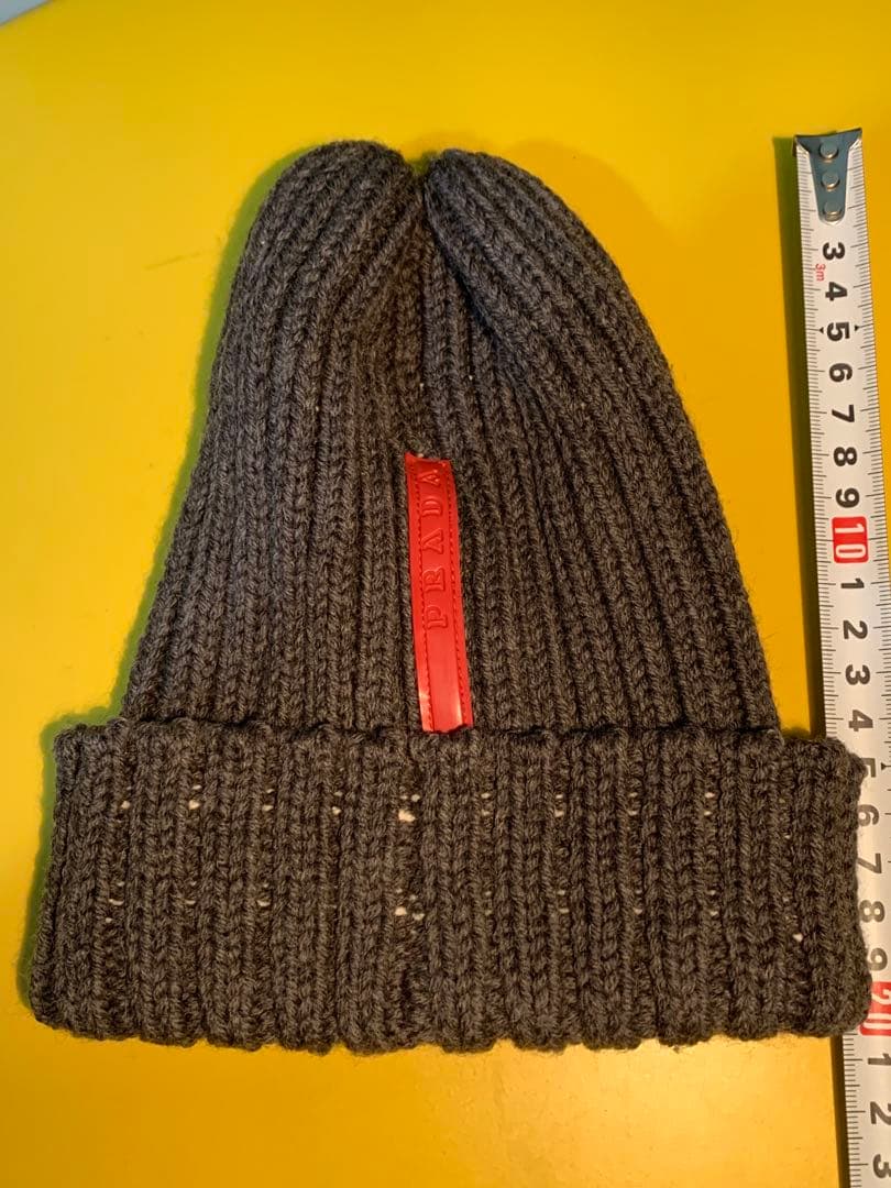 PRADA プラダ ニット帽 グレー メンズ レディース ユニセックス