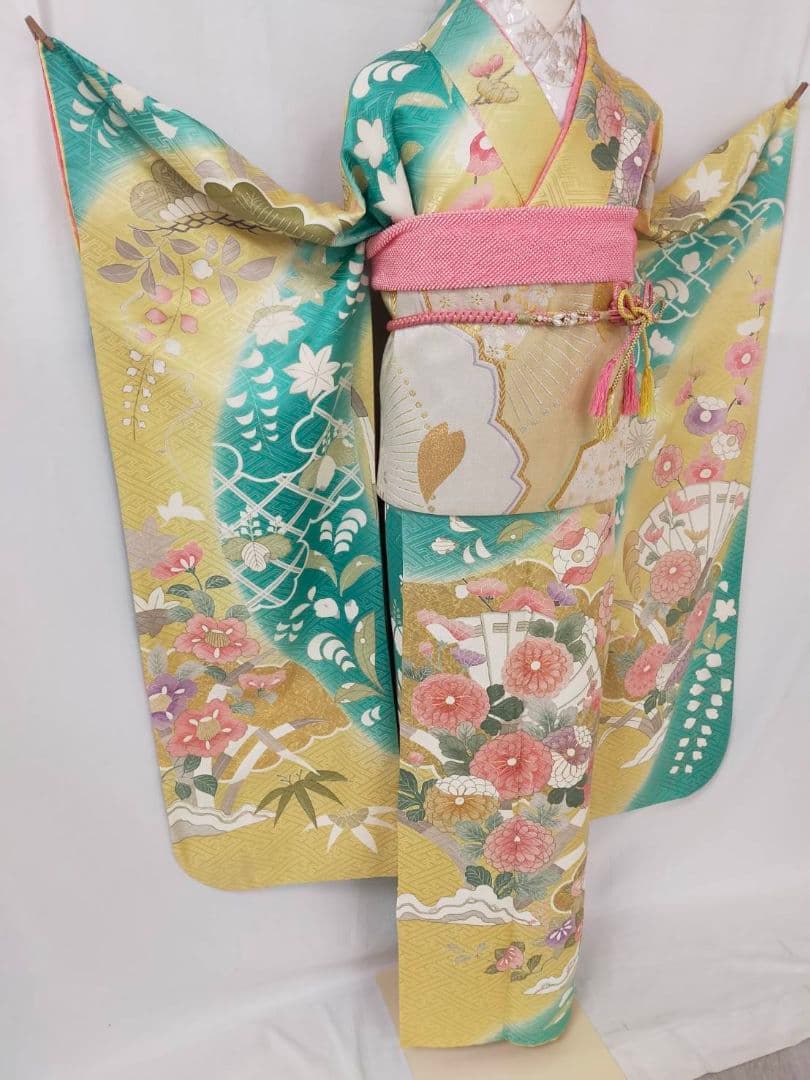 【WA-Modern】★★正絹　京友禅振袖　7点フルセット★★