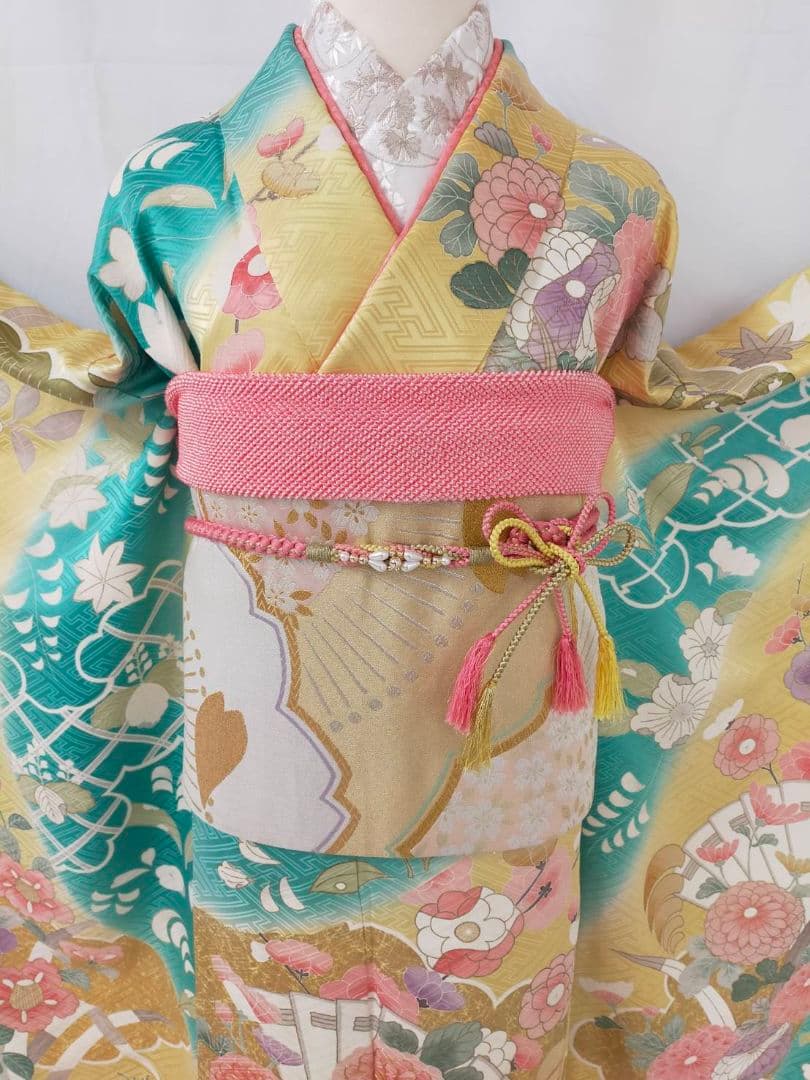 【WA-Modern】★★正絹　京友禅振袖　7点フルセット★★