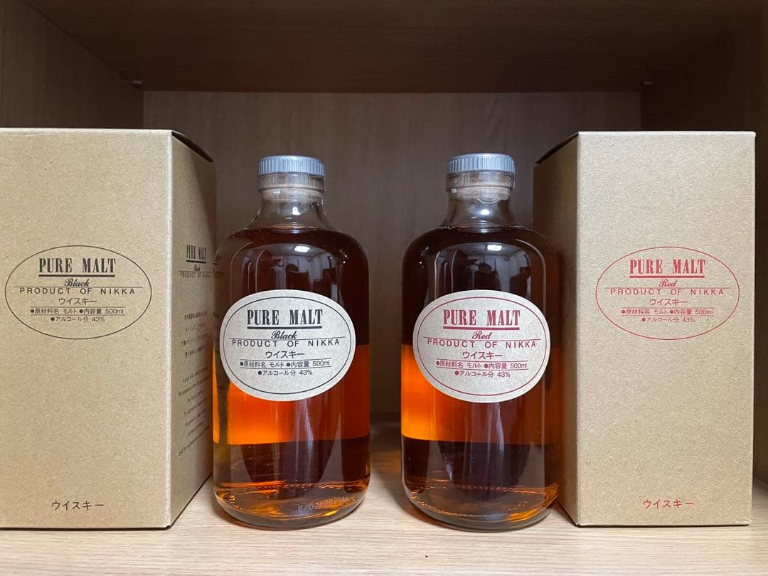 ニッカウヰスキー　ピュアモルト　ブラッグ＆レッド2本セット