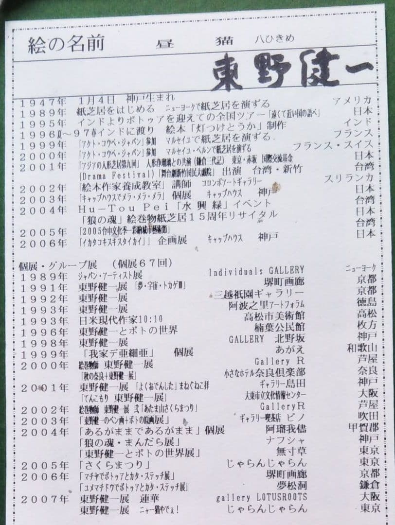 東野健一作  細密画