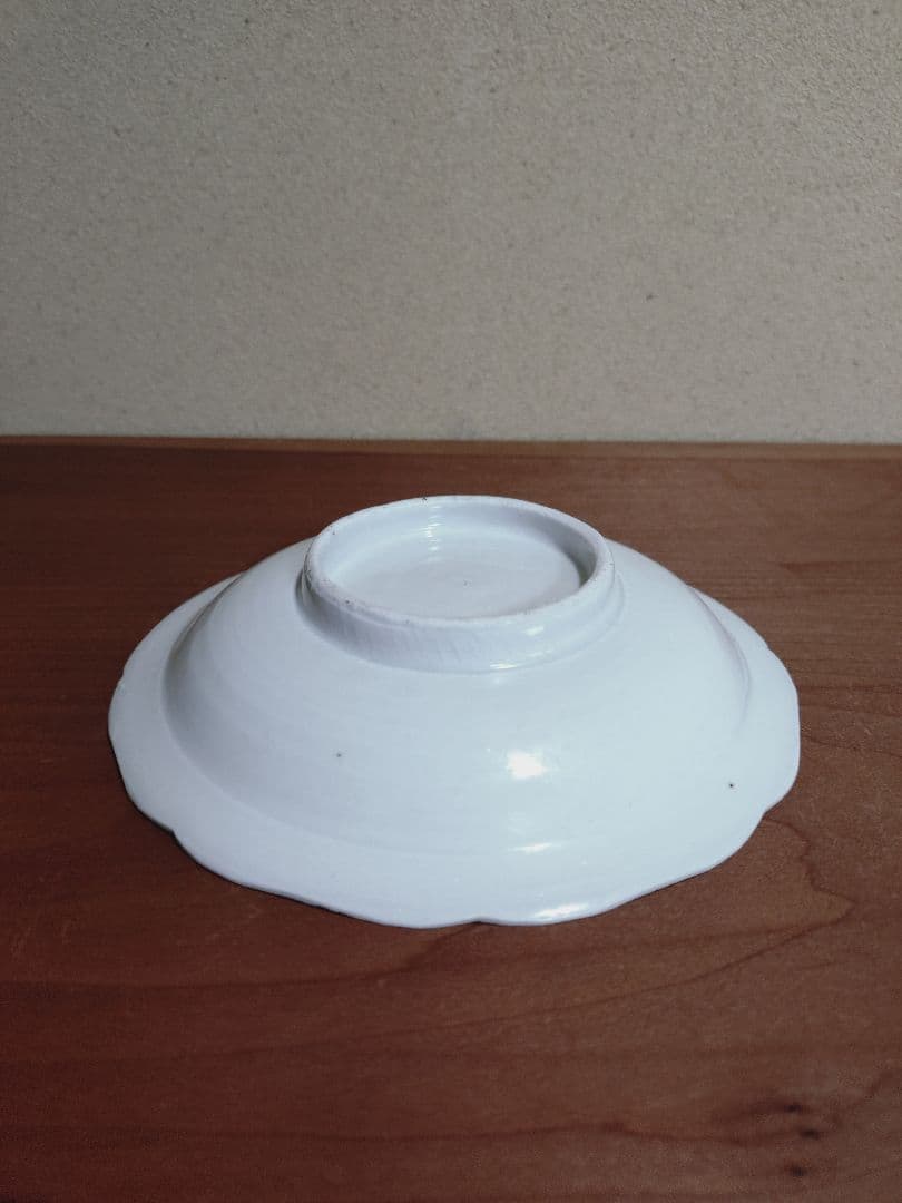 古伊万里 色絵 草花紋 輪花小皿