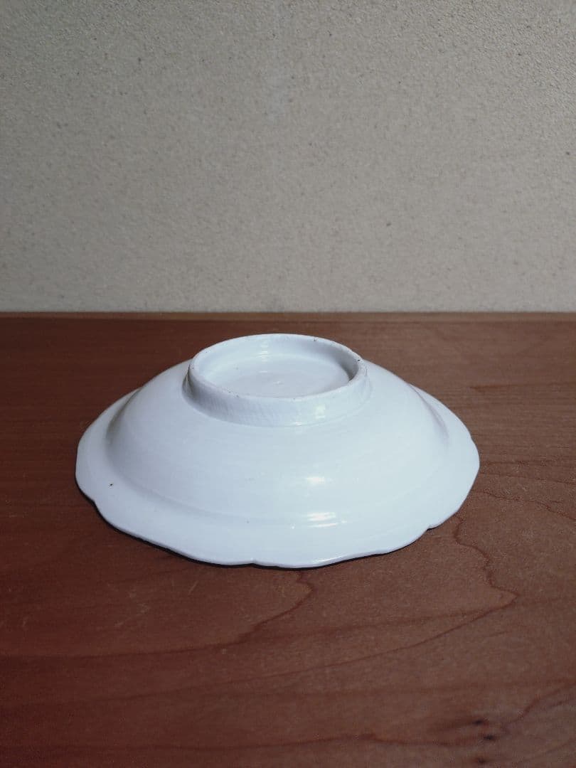 古伊万里 色絵 草花紋 輪花小皿