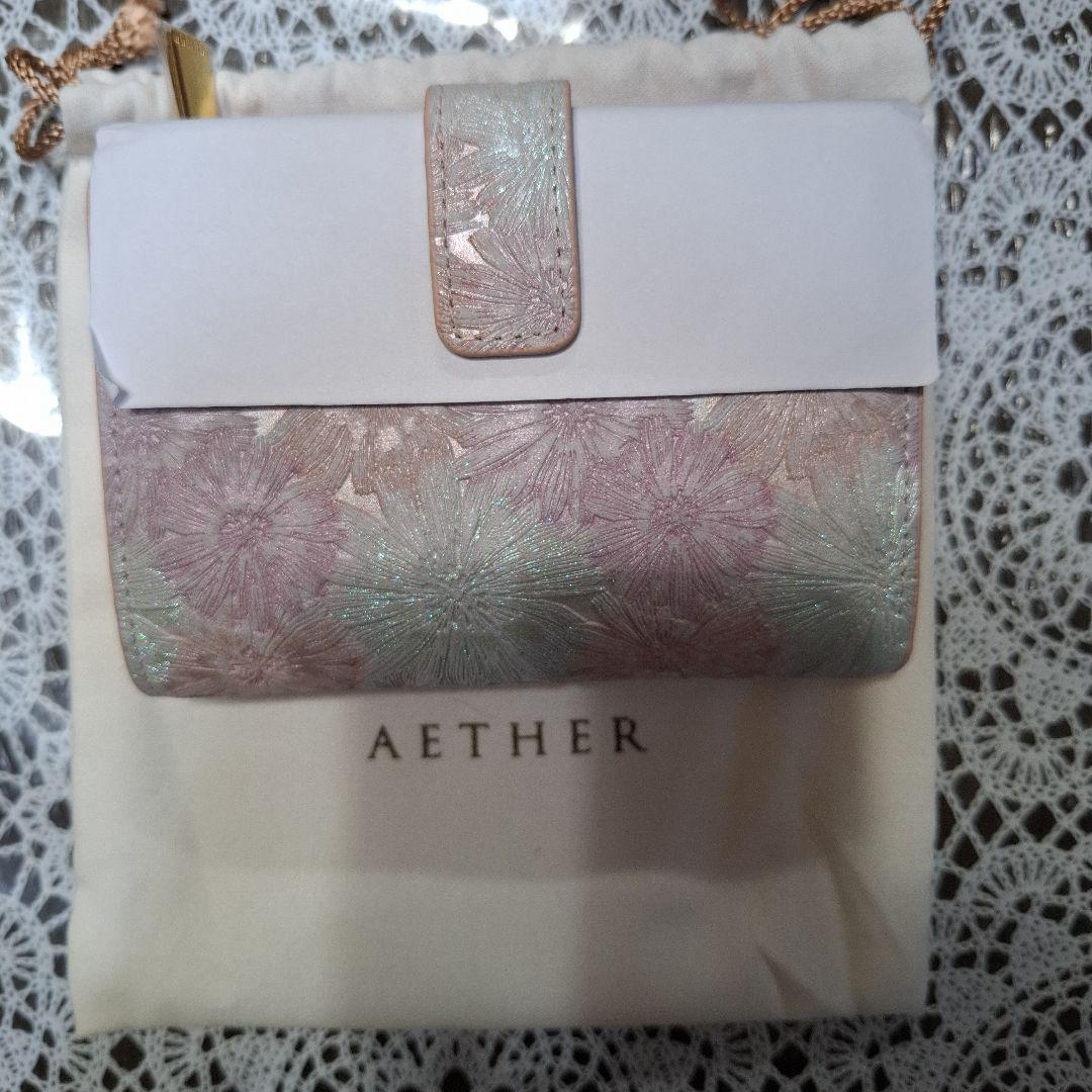AETHER 花柄 二つ折り財布