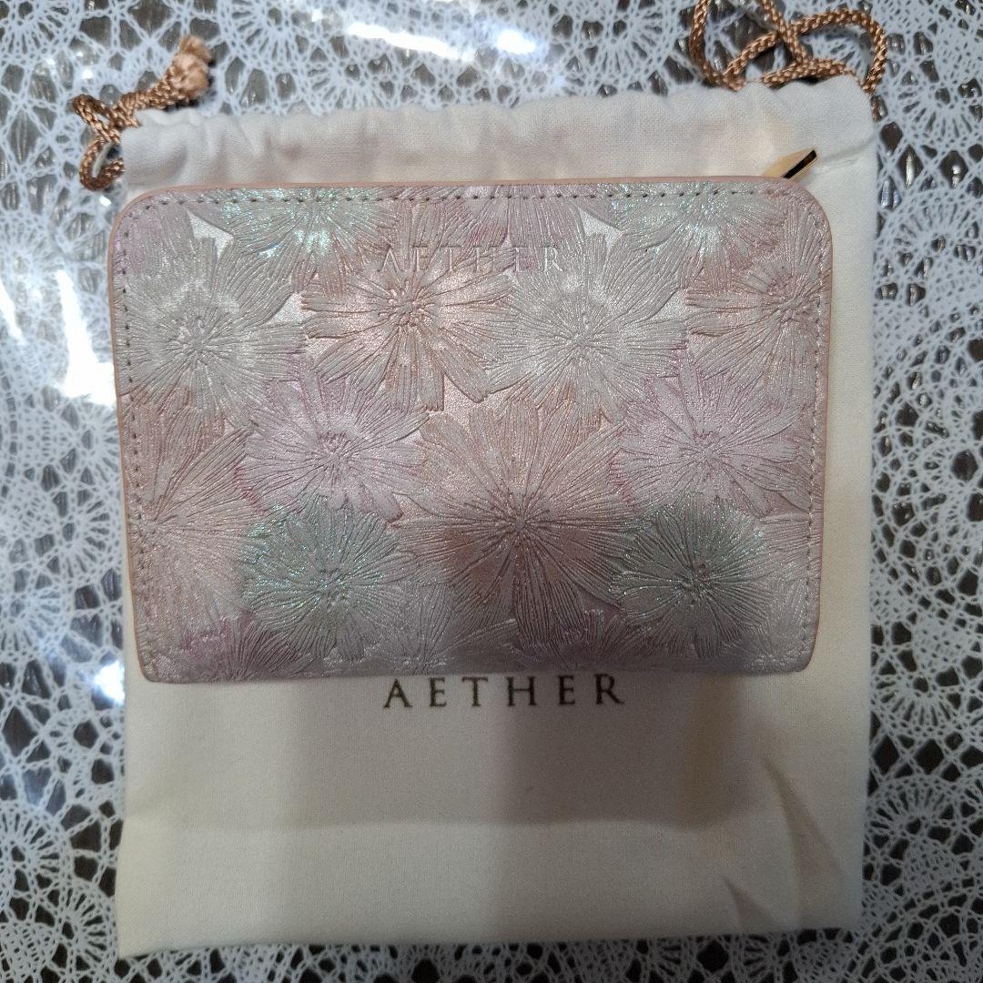 AETHER 花柄 二つ折り財布