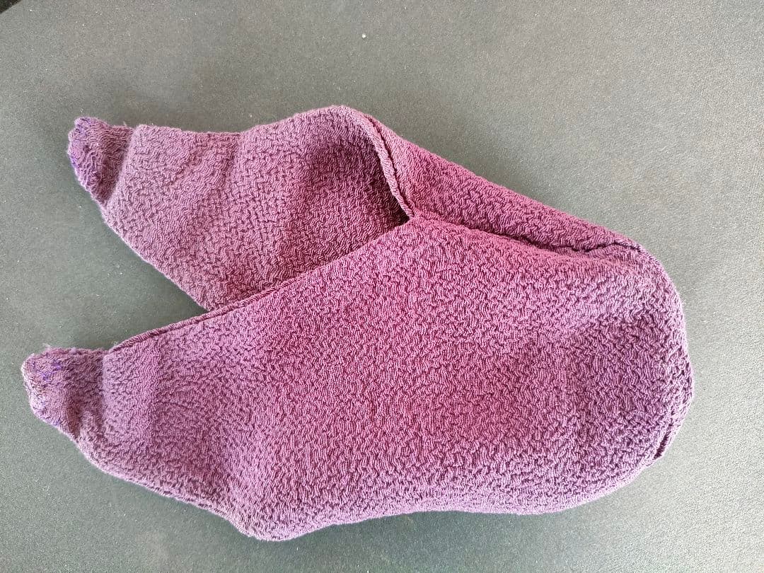 ●【茶道具】古裂 大津袋 紫系 無地｜仕覆・数寄屋袋｜箱付 美品