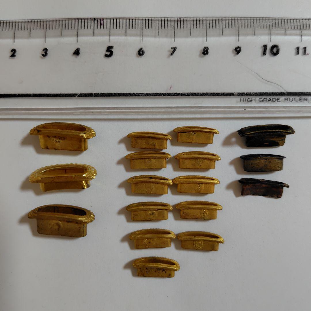 武具　シトドメ　栗型　17個　 まとめて　刀装具　居合　A