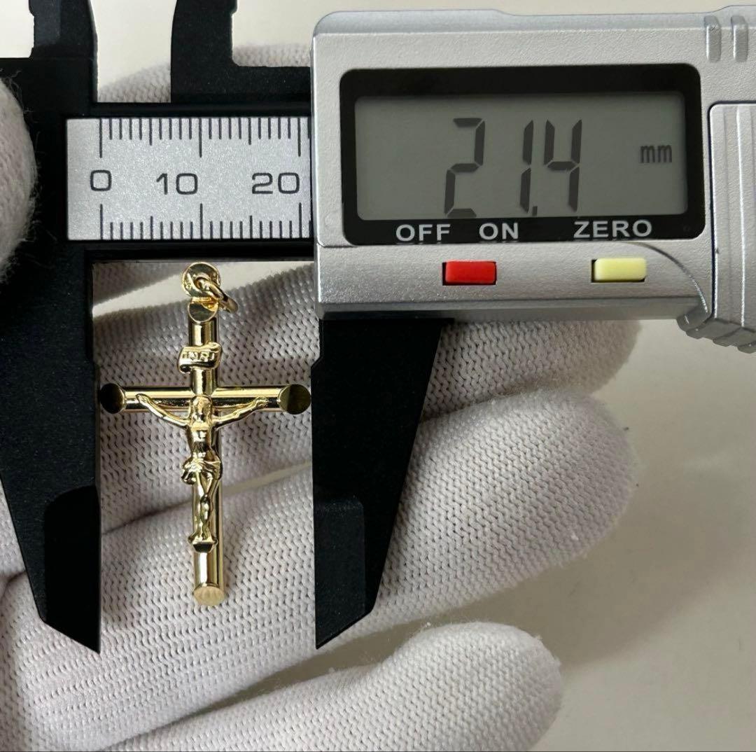 K18 18金 750 クロストップ キリスト 十字架 INRI