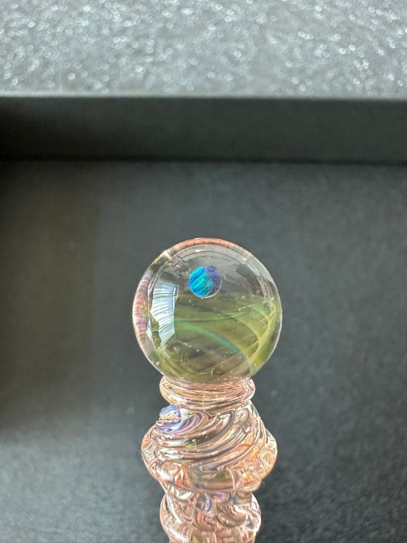 ガラスペン オパール入り ガラス工房 LUC ゴールド レア