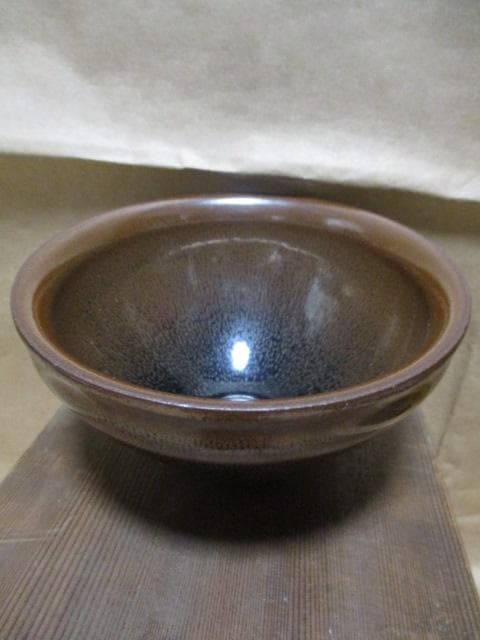 中国　宋代　禾目天目茶碗　古箱付き　R91-3