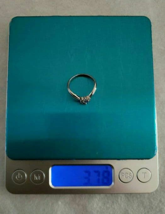 《くろねこ》　Pt900 リング 青紫石　10号