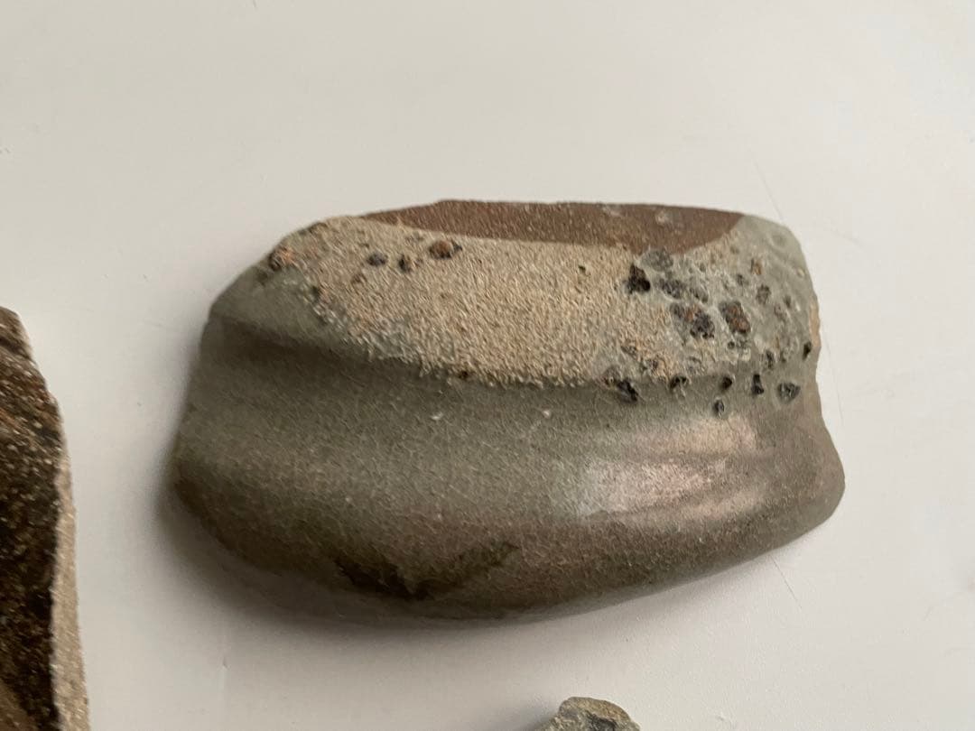 骨董　アンティーク　古唐津　絵唐津　陶片　残欠　焼山窯ほか　叩き技法　出土　発掘