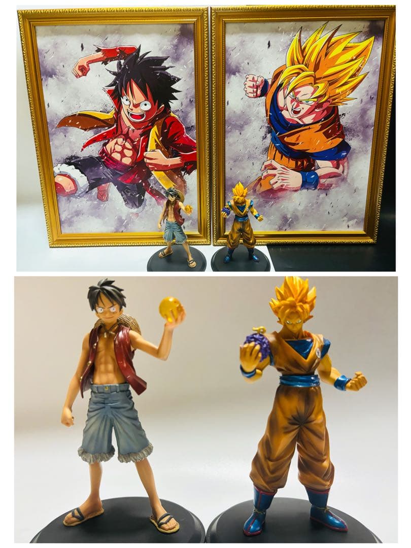 【6個セット】ドラゴンボール、孫悟飯、ワンピース、ルフィ、フィギュア、など