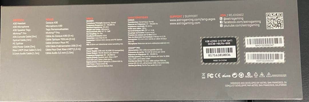 Astro A30 ヘッドホンセット