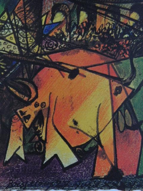 ピカソ(PICASSO)【闘牛】、高級画集画、状態良好、新品高級額装付