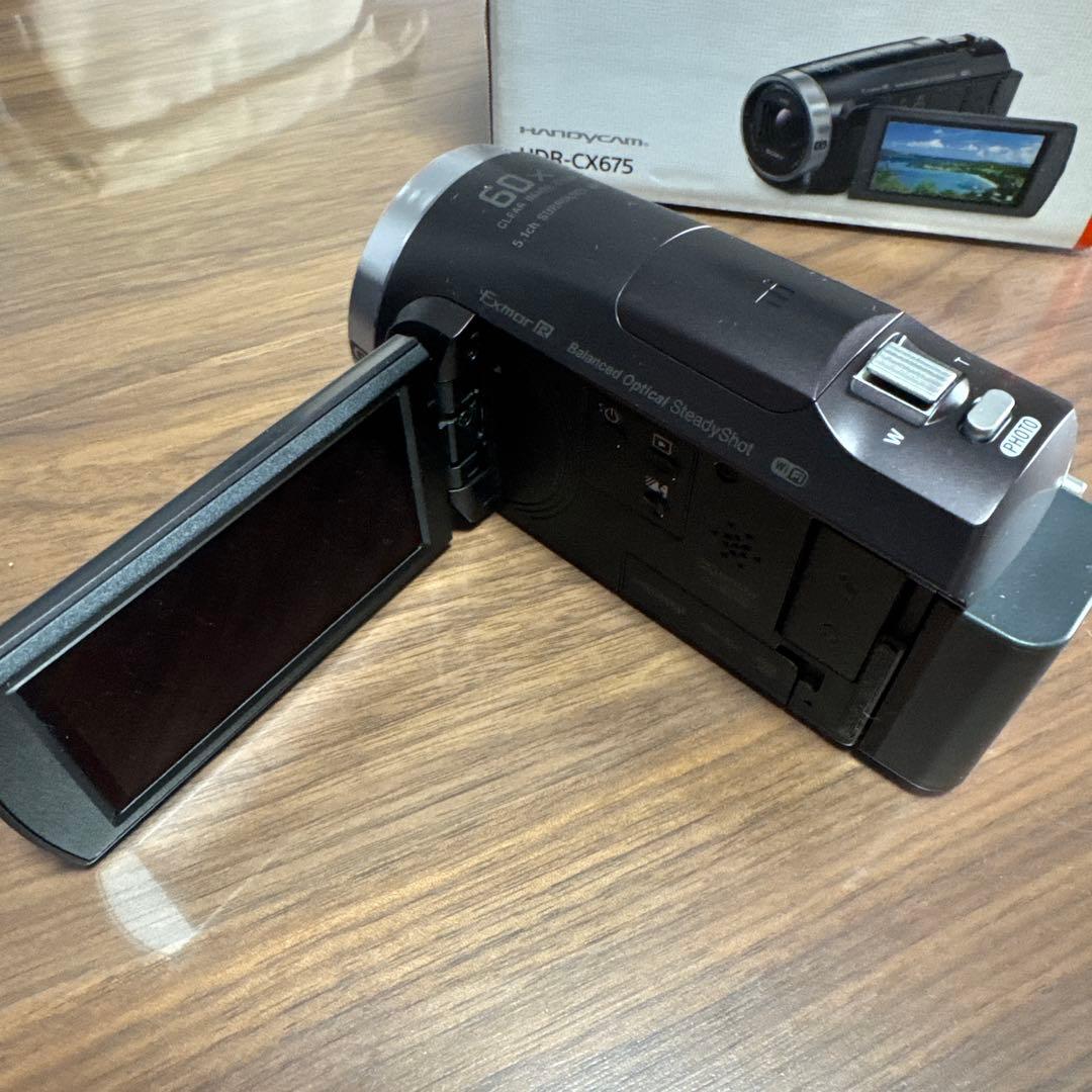 Sony HDR-CX675 ハンディカム 本体　スタンド、バック