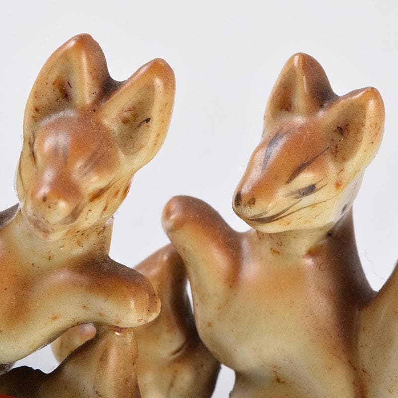 陶器製　色絵金彩　お稲荷さん　狐　3点まとめて　C　R9213