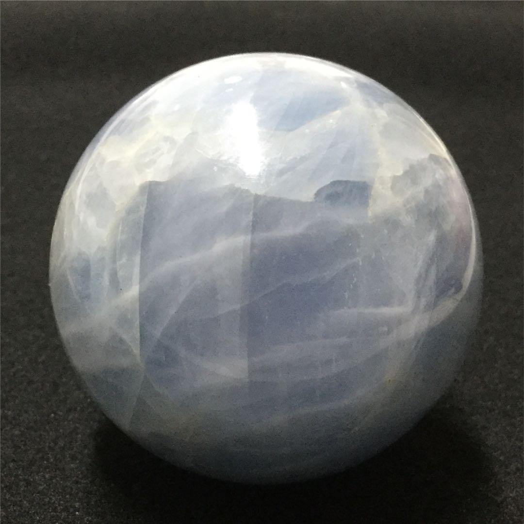 【強力な浄化、癒しと安らぎ】天然石 ブルーカルサイト 原石 スフィア(大)