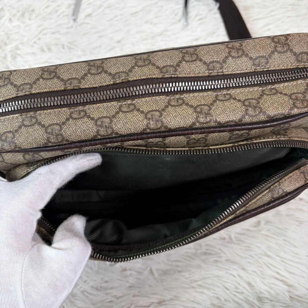 美品✨GUCCI グッチ GGスプリーム ショルダーバッグ PVC×レザー