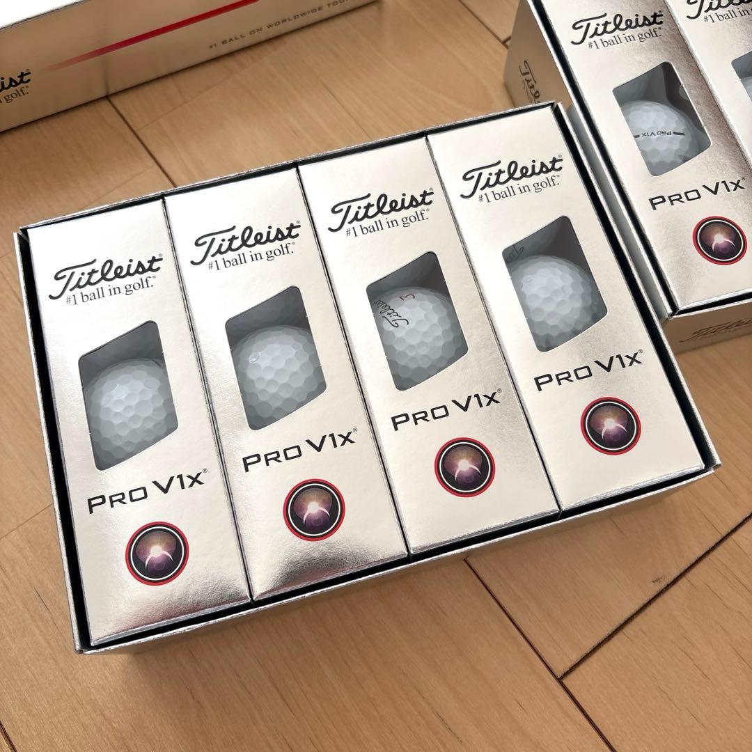 タイトリスト PRO V1x ローナンバー 白 2ダース 箱入