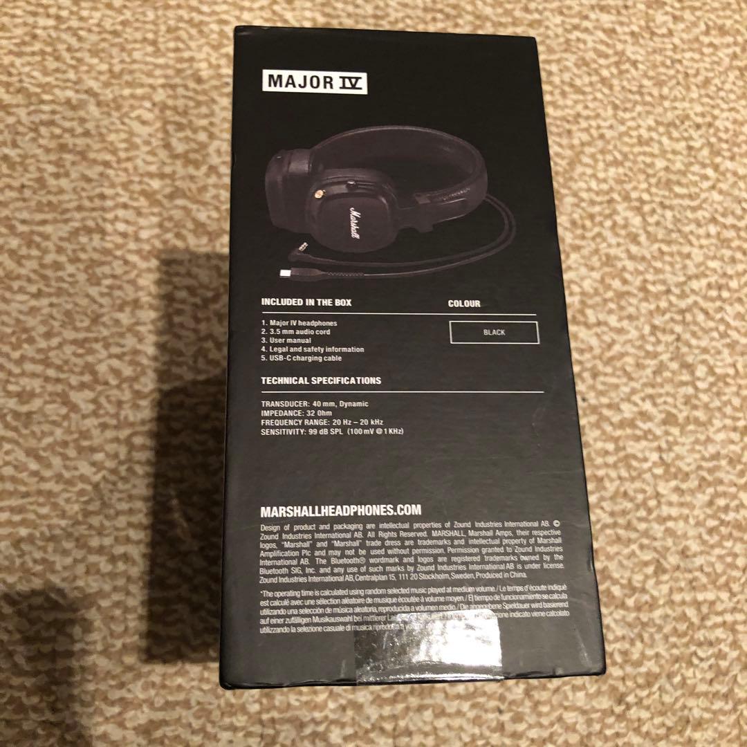 Marshall Major IV ワイヤレス　ヘッドホン シリアルナンバーあり
