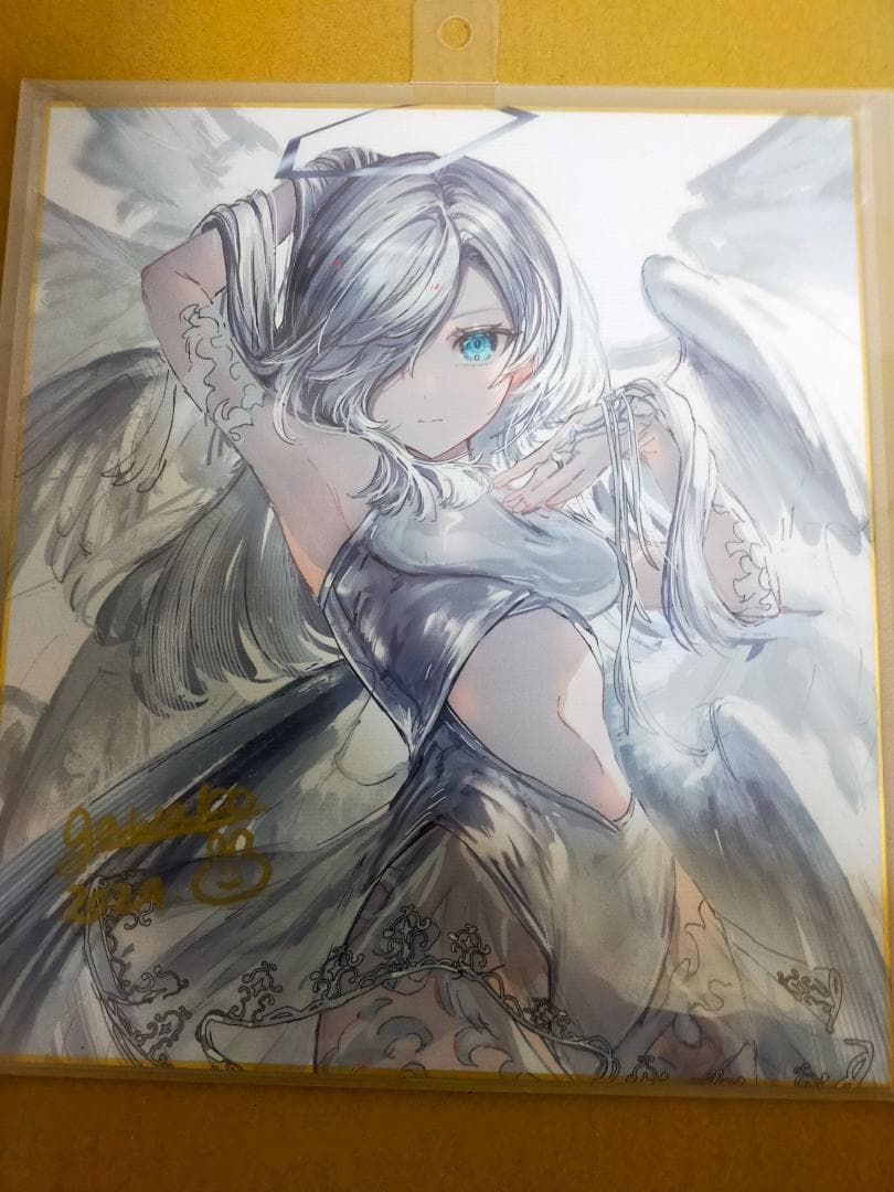 がわこ 直筆サイン入り複製色紙+アクキー+チェキ ワンスト 彩コレクション24