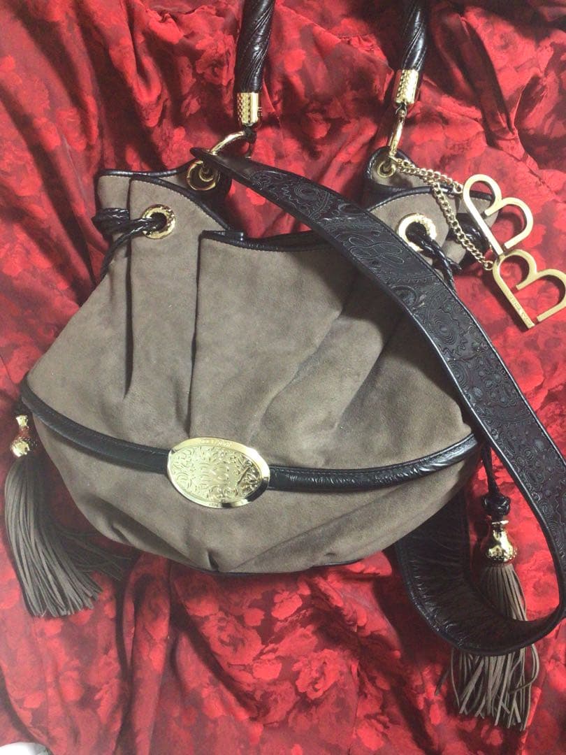 ランセルLANCELブリジットバルドー2WAYバッグ スエード バケット型