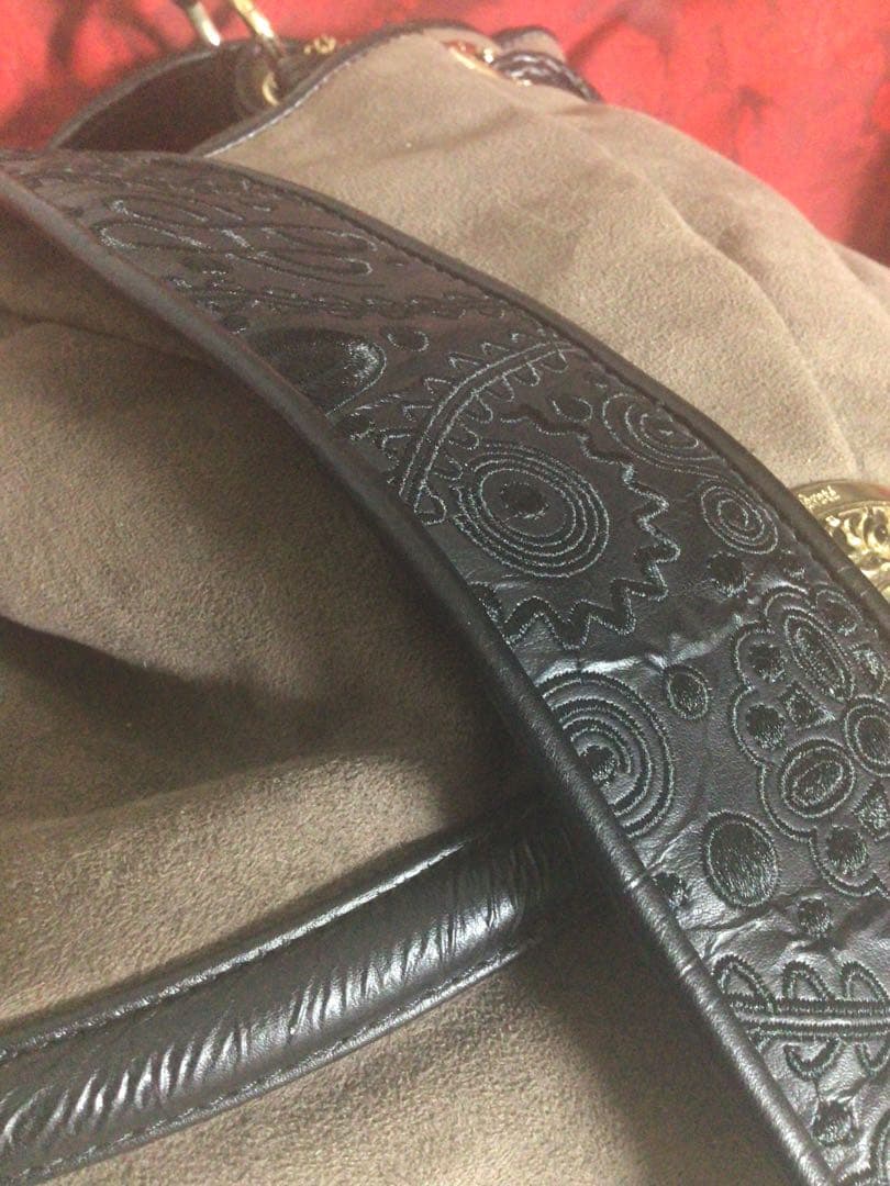 ランセルLANCELブリジットバルドー2WAYバッグ スエード バケット型