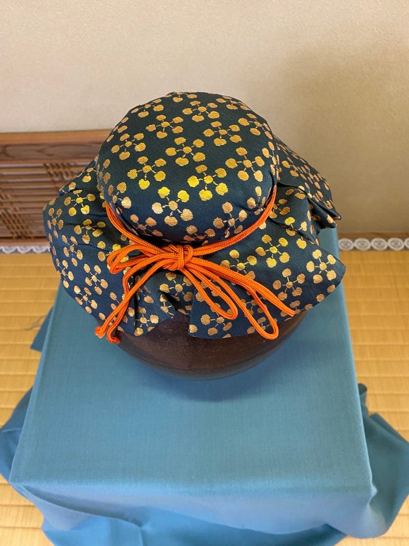 【本日限定】茶道具/市野克作 丹波焼 飾り壺 茶壺 飾網紐 口切茶事 炉開き共箱