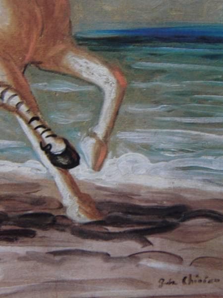 Chirico、LA MER、希少画集画、新品額装付