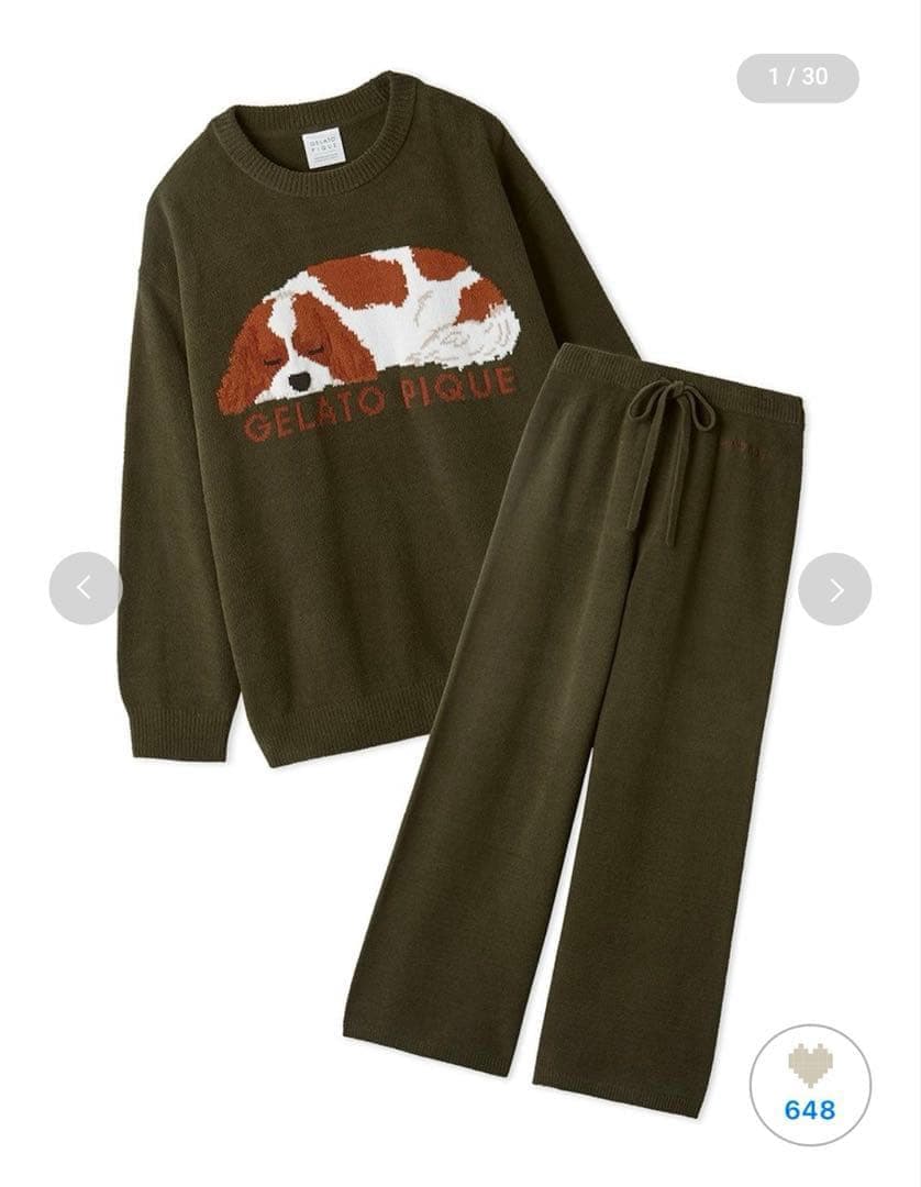 GELATO PIQUE エアモコ SLEEPING DOG セットアップ