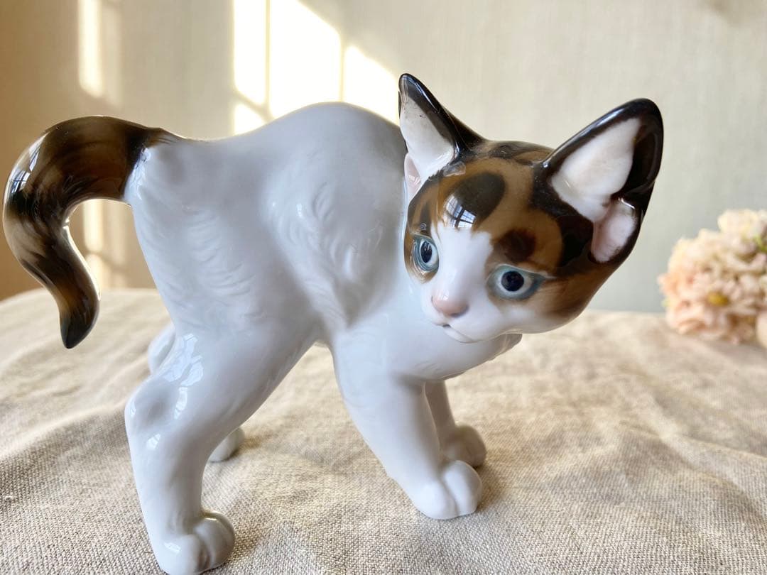 完品　美品　ローゼンタール　振り返る猫のフィギリン　ドイツ　ヴィンテージ