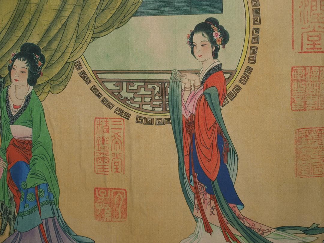 骨董市仕入れ明時代の掛軸　激安骨董品　肉筆博物館保管品 BD357A11-6