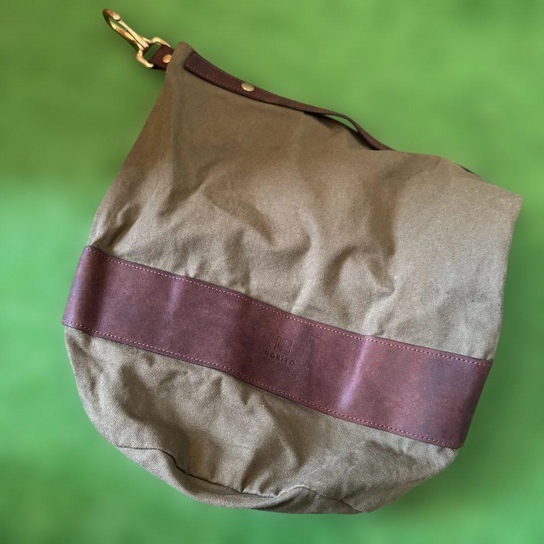 【NOBITO】 CHII_BAKO_Leather ソロキャンプ　ゴミ箱