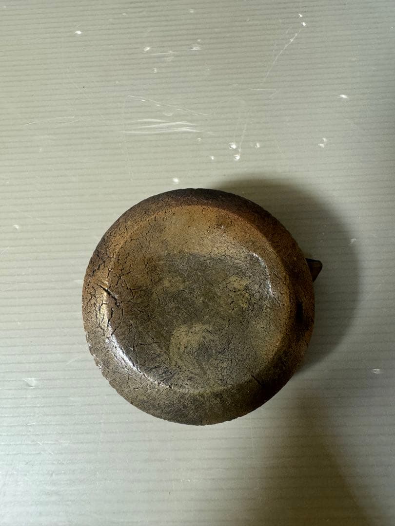 2650 文房四宝書道具　備前焼　唐獅子文　水滴