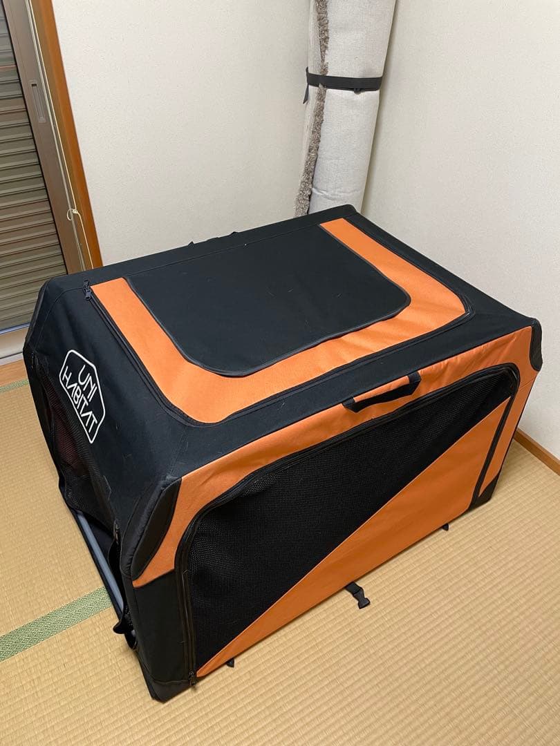 UNIHABITAT モバイルハウスキャリークレート オレンジ/黒 XL