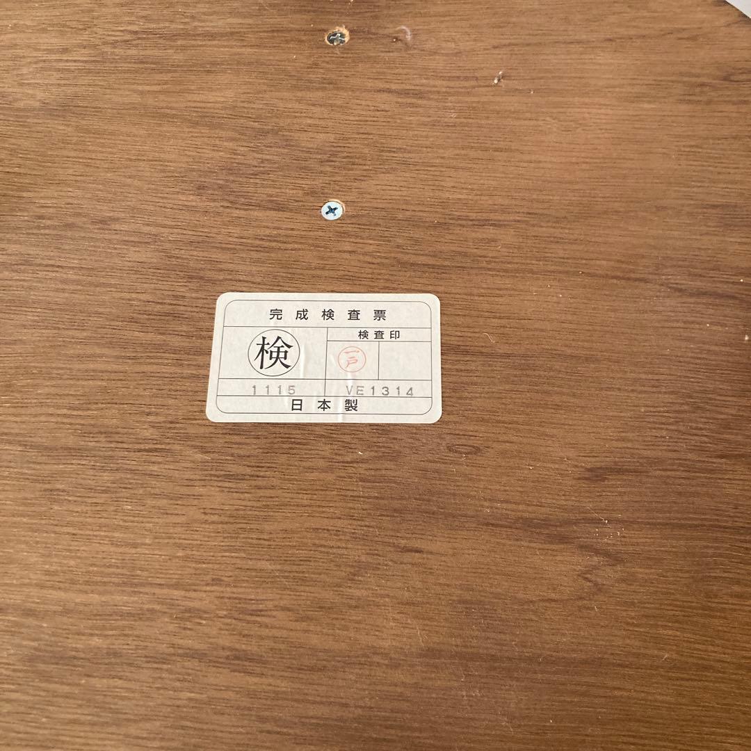 木製　サイドテーブル　丸　キャスター付き　日本製