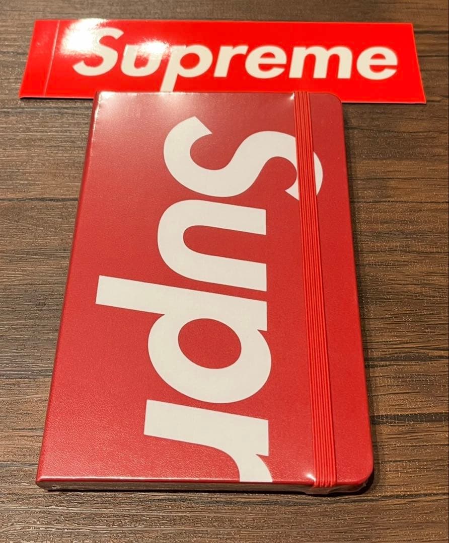 【希少】シュプリーム×モレスキン ノート 手帳 ×ステッカー 2枚付
