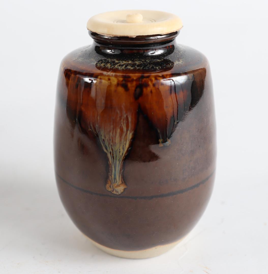 茶道具 肩衝茶入 桶谷定一 共箱