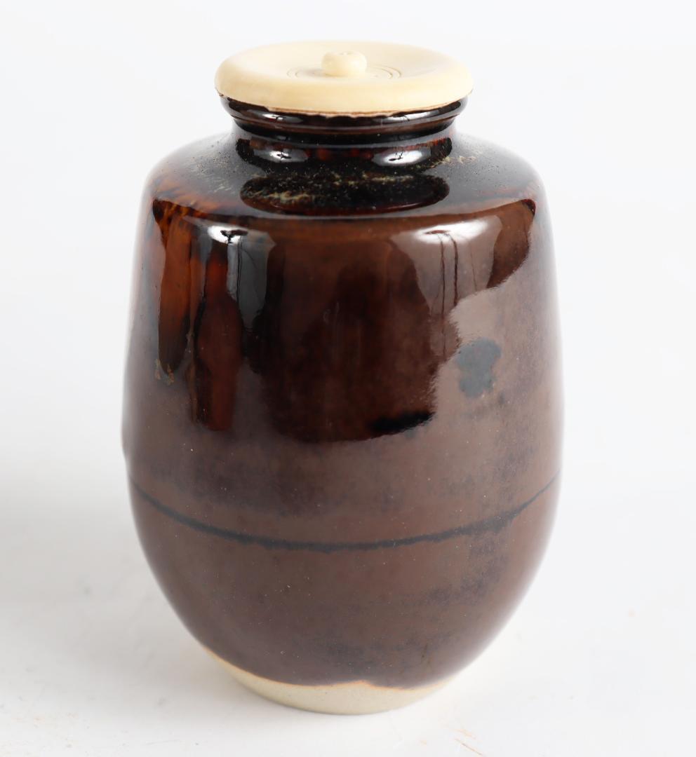 茶道具 肩衝茶入 桶谷定一 共箱