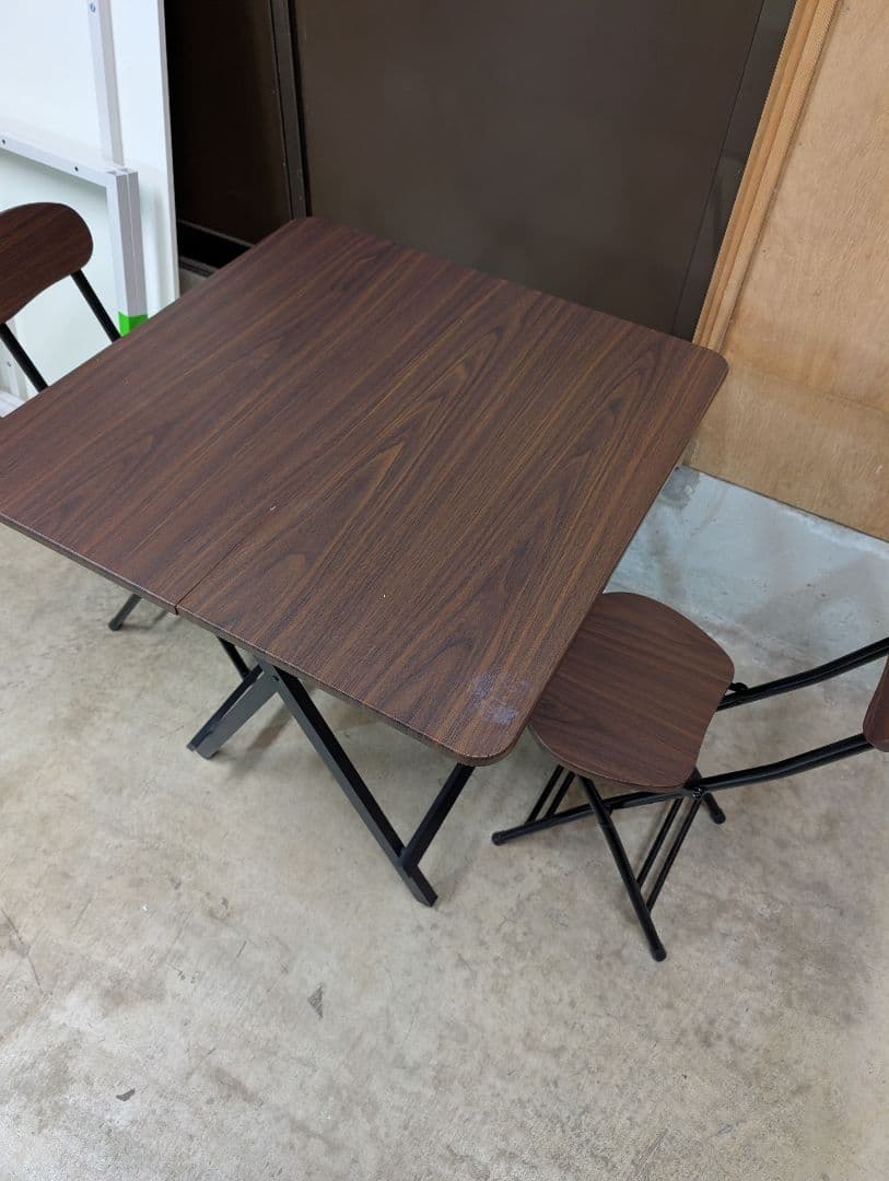 折畳みテーブル・チェア2脚set +3,000円 キッチンラック+5,000円