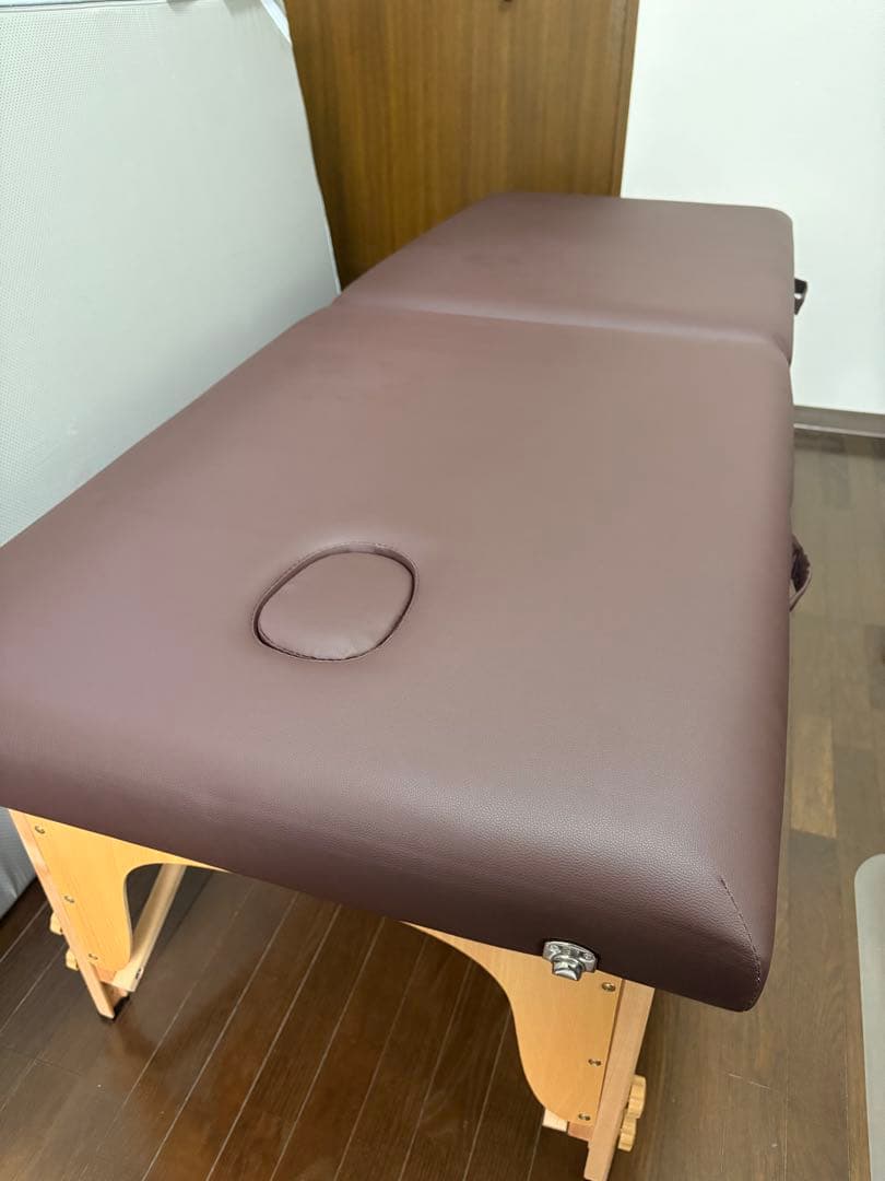 【美品】ブラウン折りたたみベッド / 枕付き