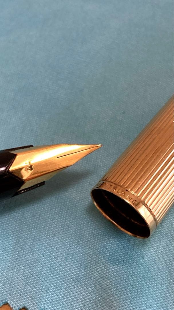 1/27終了　モンブラン124 万年筆　18金ペン先EF(海外極細)相当　吸入式