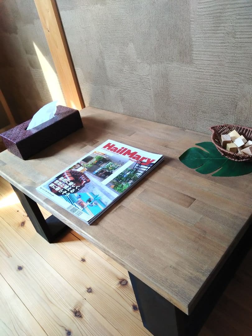 【送料無料】天然無垢材　ハンドメイド　ローテーブル　センターテーブル