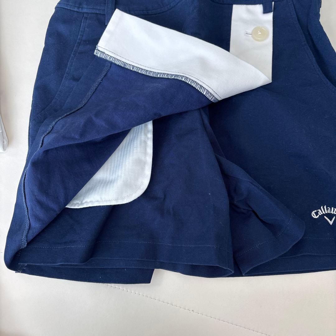 【6点セット】Callaway ゴルフウェアセット一式 ホワイト/ネイビー