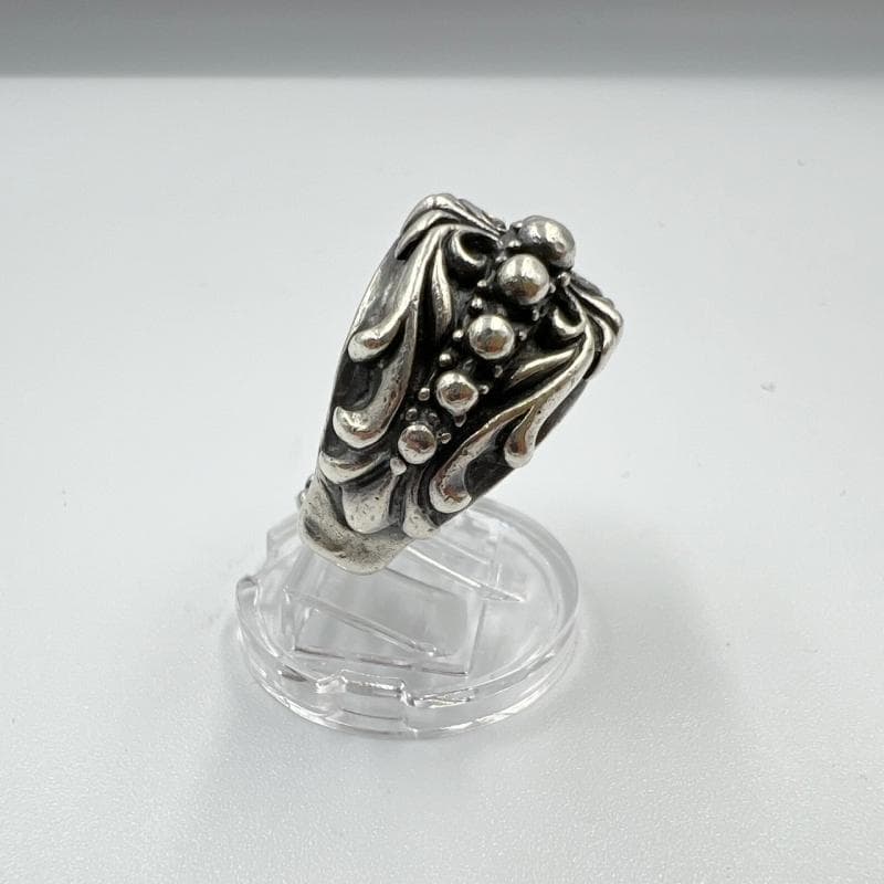 A&G リング フローラル 9ボール 刻印あり シルバー 925 18号