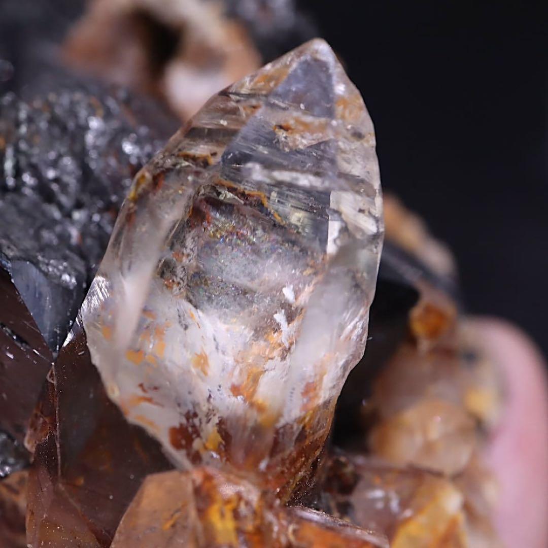 鉄マンガン重石 鉄重石 クォーツ 水晶 344g OTH006 天然石 原石