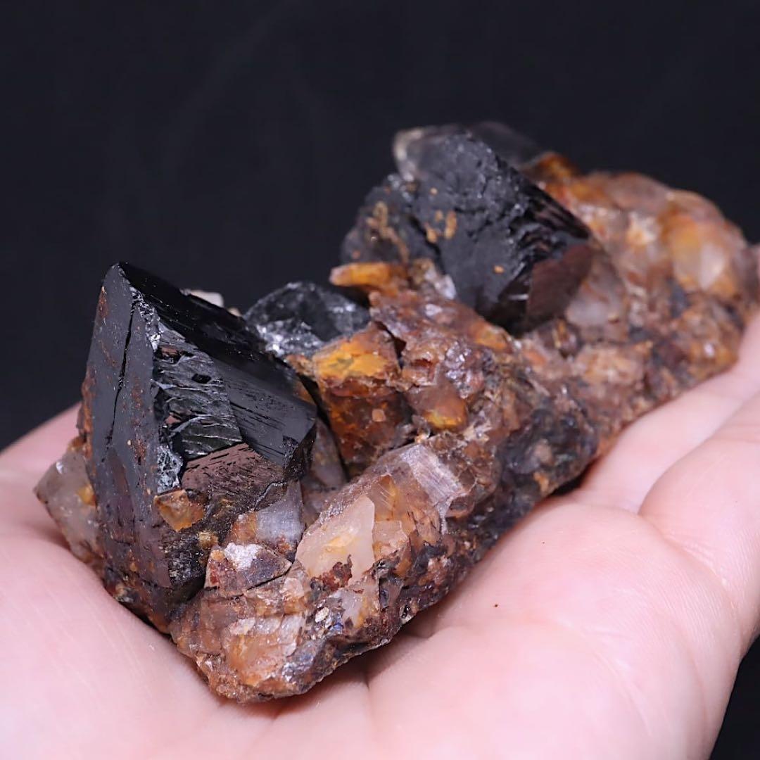 鉄マンガン重石 鉄重石 クォーツ 水晶 344g OTH006 天然石 原石